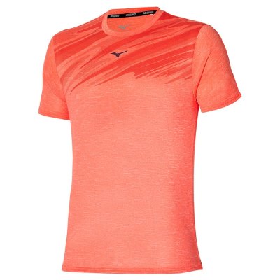 Camisa Mizuno Core Estampados Tee Hombre - Rojos - Chile M873MBXCQV